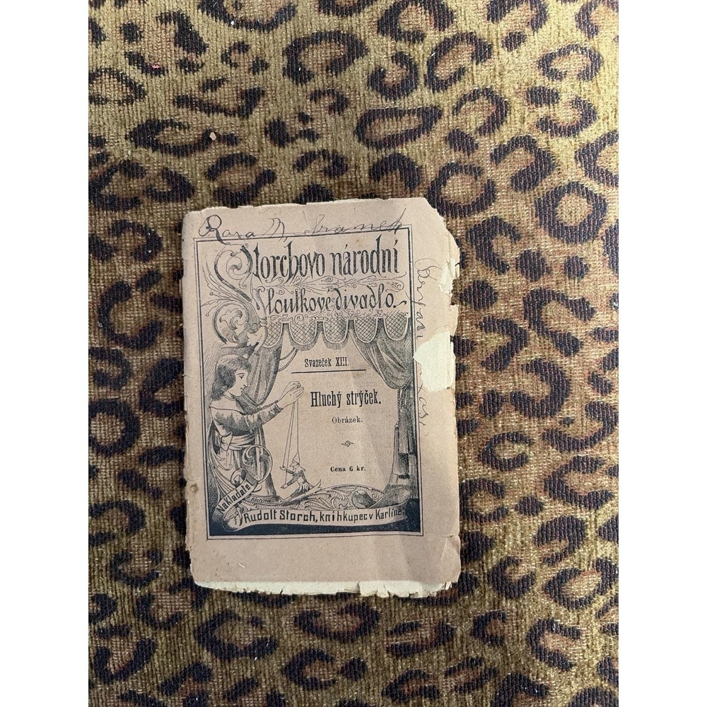 Czech Book Puppet Theatre Hlucy‎ Strycek Storch Narodni Loutkove Divadlo Antique
